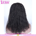 En gros long bouclés perruque top grade indienne cheveux humains u partie perruque frisée perruques kinky pour les femmes noires